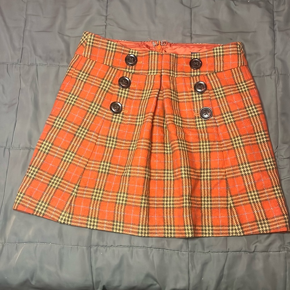 Plaid flannel skirt